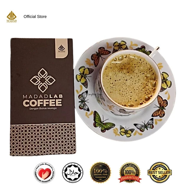 MADADLAB Moringa Coffee Healthy with Low Sugar Probiotics Multivitamins Omega 3