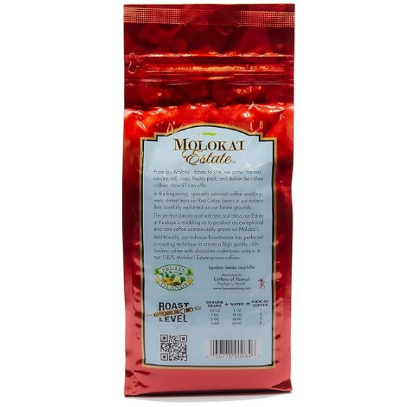 100% Moloka’i Coffee – Molokai Estate Hawaii – Midnight Roast Whole Bean 1.5 lb