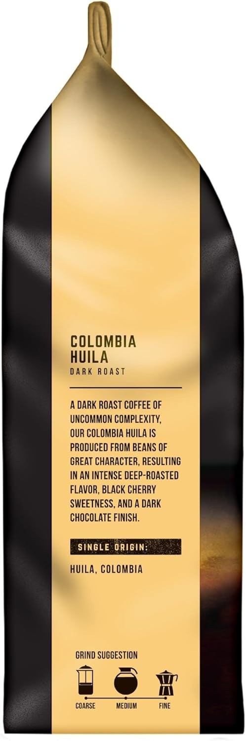 LAUGHING MAN Colombia Huila, Whole Bean Coffee, Dark Roast, 18 Oz – Old Stock