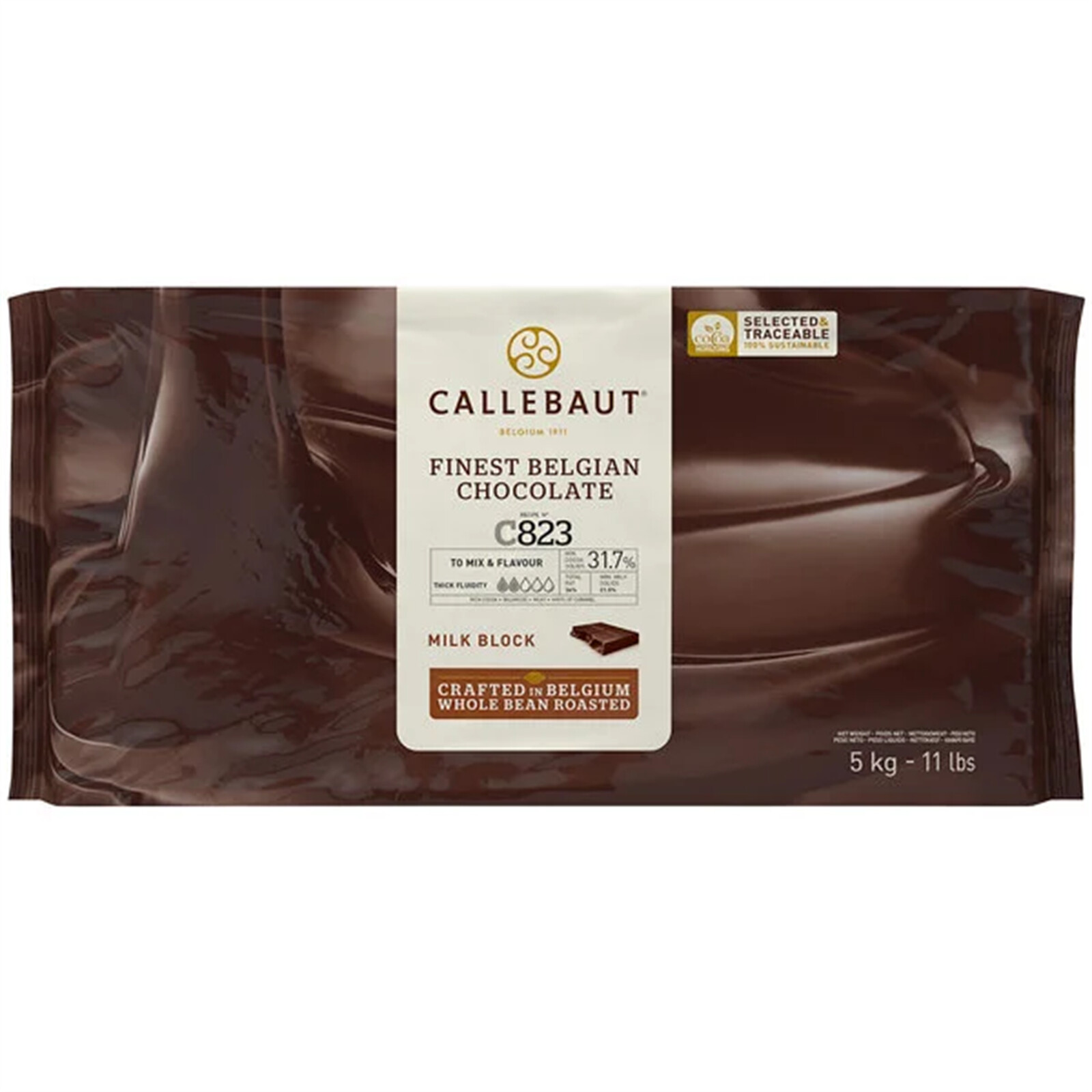 Callebaut Recipe C823 Milk Chocolate Block 11 lb. WS-409C823C132