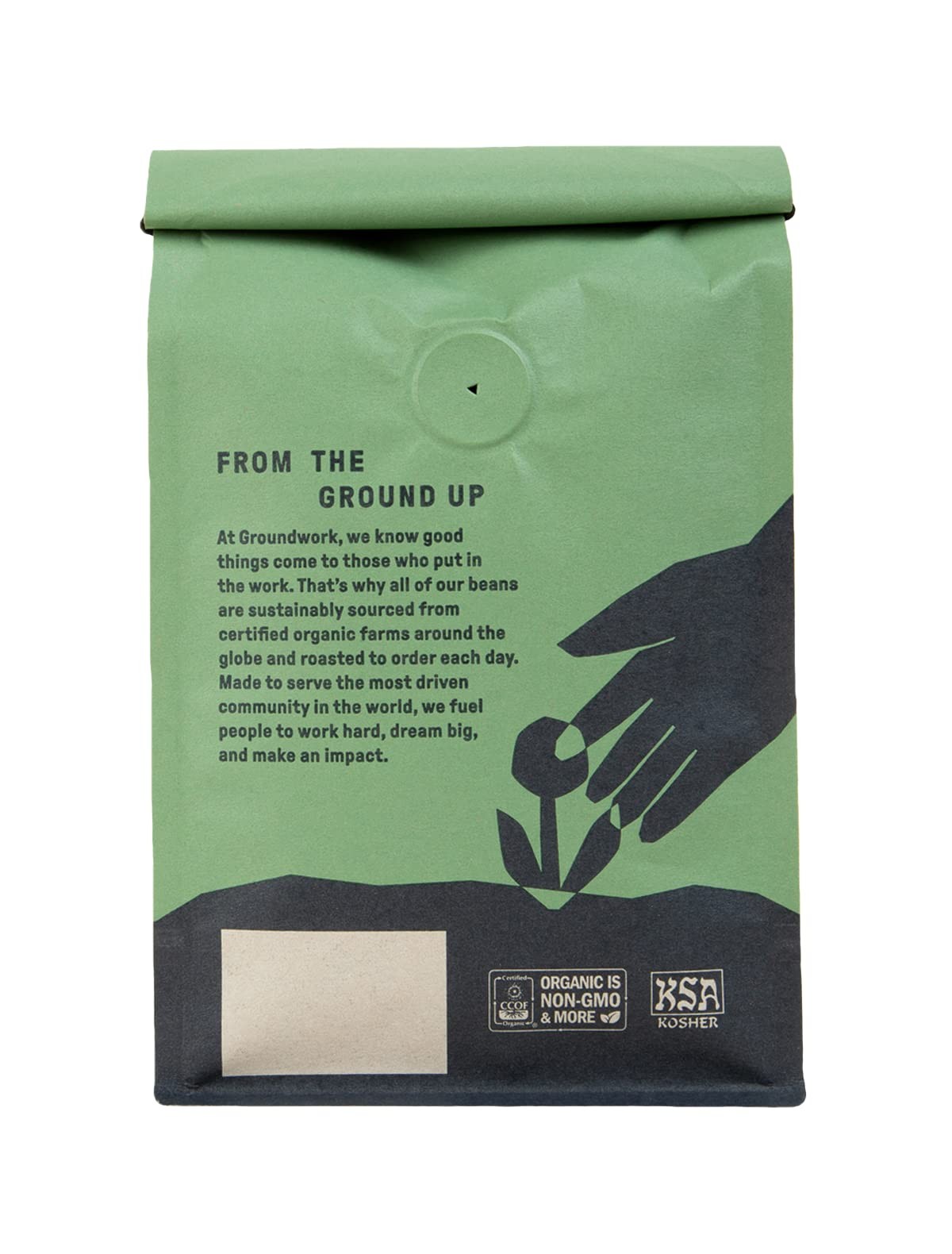 GROUNDWORK Ethiopia Heirloom Blend Whole Bean Coffee Light Roast, 12oz (1-Pack)