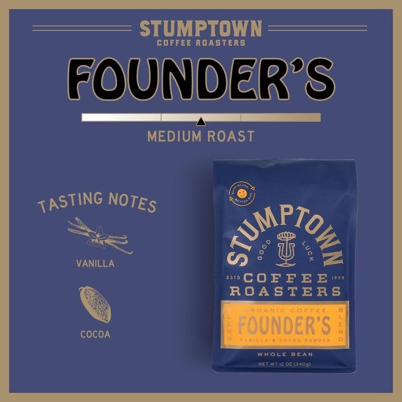 Explore 12 Oz of Stumptown Founder’s Blend – Organic Coffee with Cocoa & Vanilla