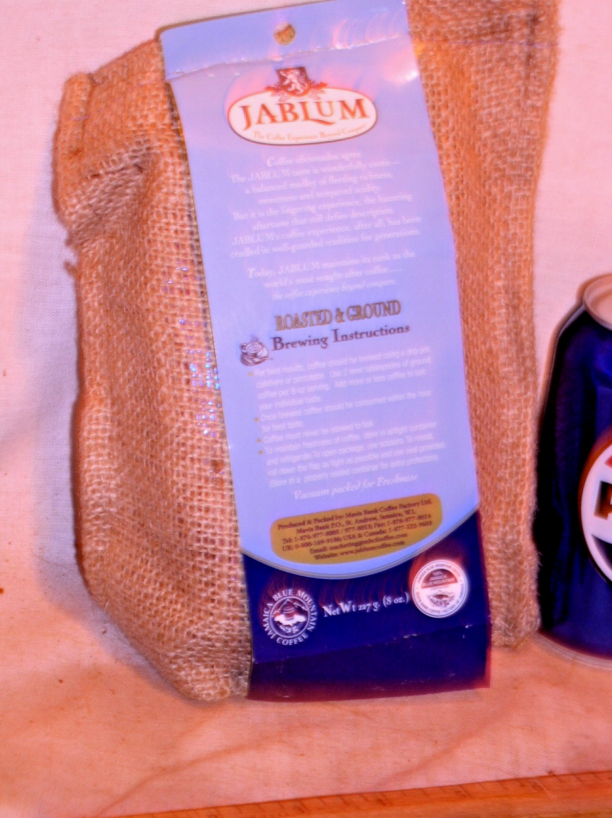 SEALED 8 OZ BLUE MOUNTAIN CLASSIC JABLUM 100% JAMAICA ROASTED GROUND COFFEE