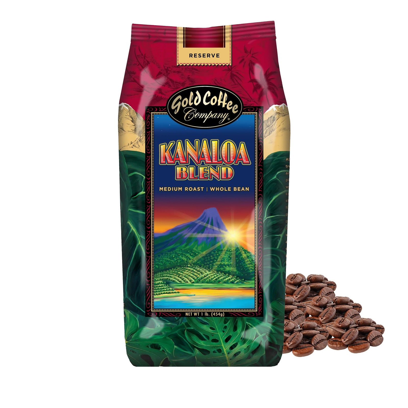 Gold Coffee Co. Kanaloa Premium House Blend – Medium 16 Ounce (Pack of 1)