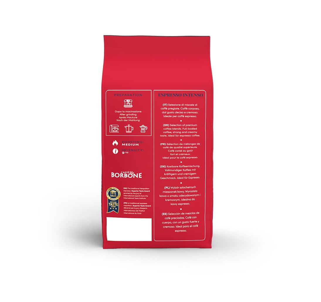 Caffe Borbone Espresso Intenso Whole Bean Coffee Medium Roast 2.2lb Bag