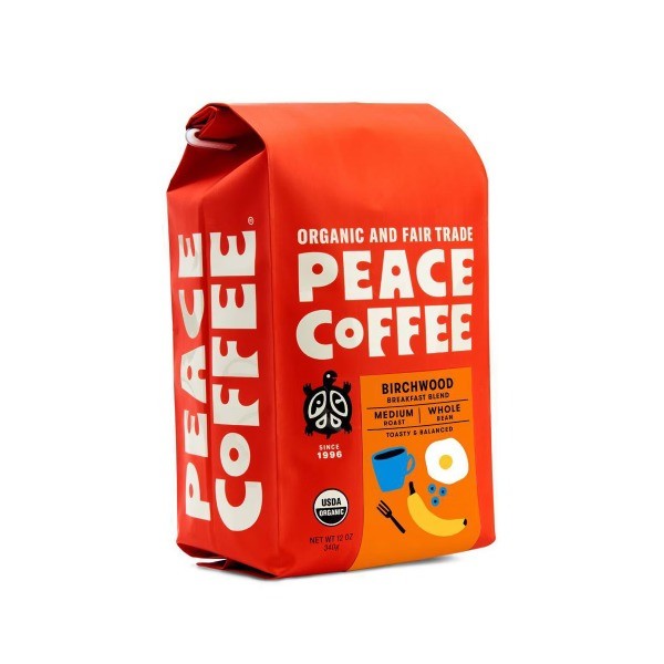 Coffee Organic Fair Trade Birchwood Blend Medium Roast Whole Bean Coffee