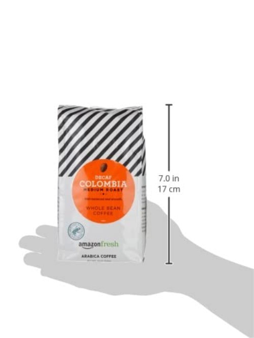 Smooth Decaf Colombia Medium Roast Coffee – Whole Bean, 12 Ounces of Flavor