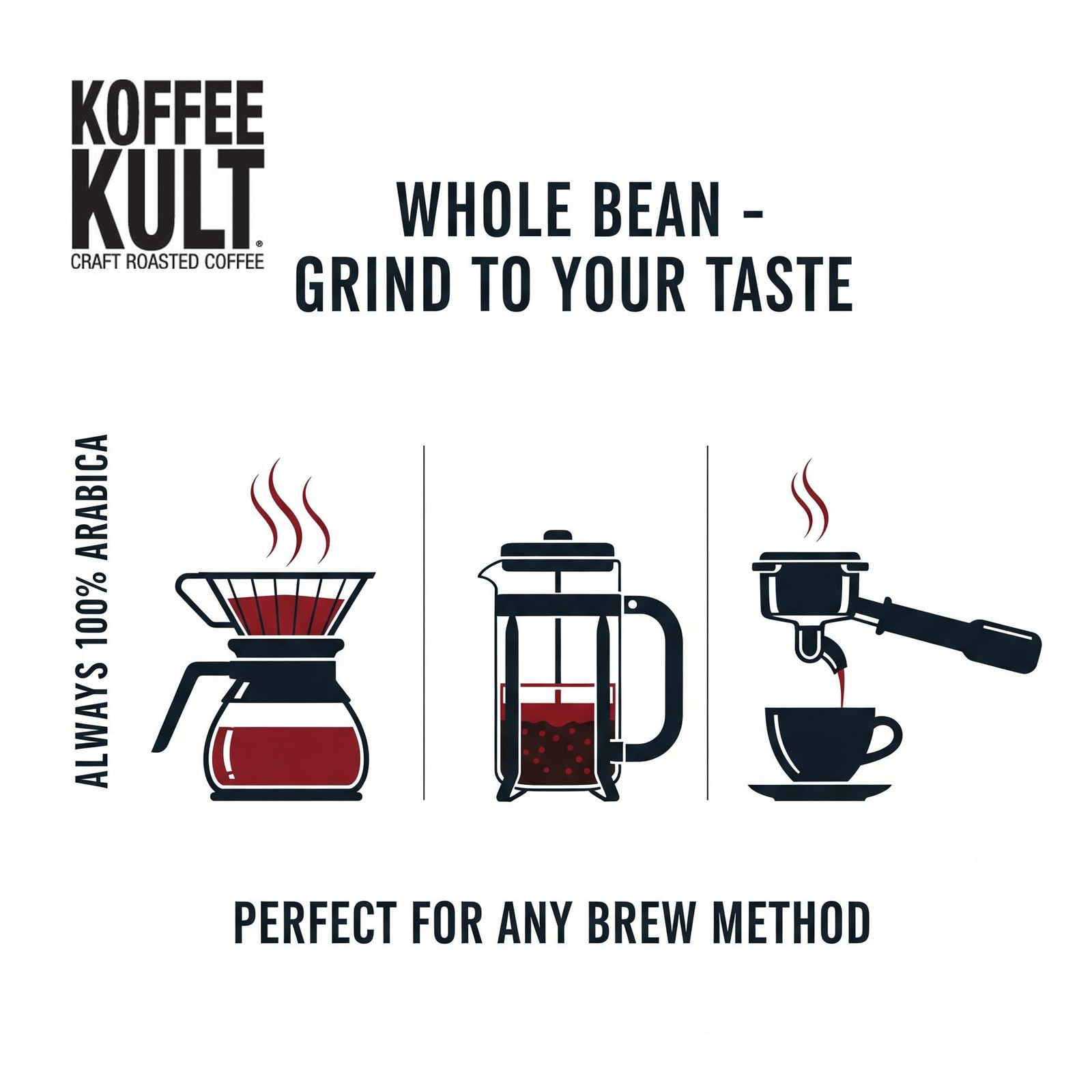 Koffee Kult Road Dog Dark Roast Coffee Beans whole bean, 12oz