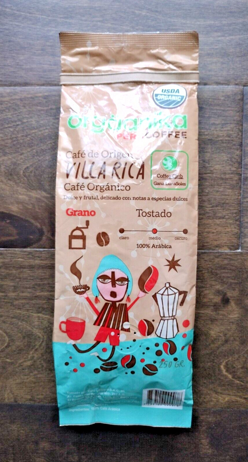 Villa Rica Organic Coffee from Peru – Whole Beans 8.8 oz / 250 gr