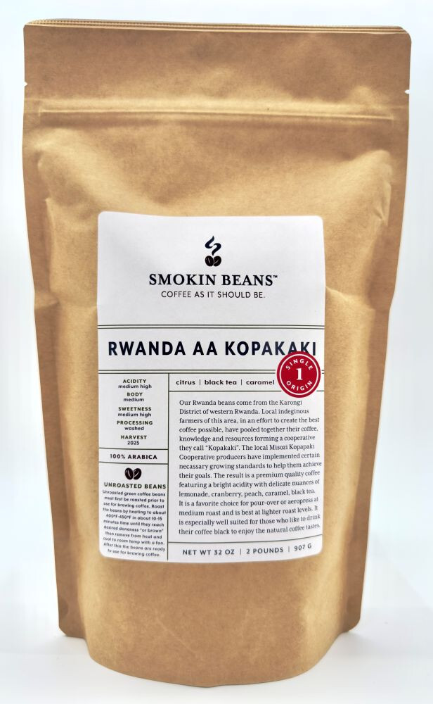 2lb/40lb – Rwanda – Specialty Grade – Premium Unroasted Green Coffee Beans