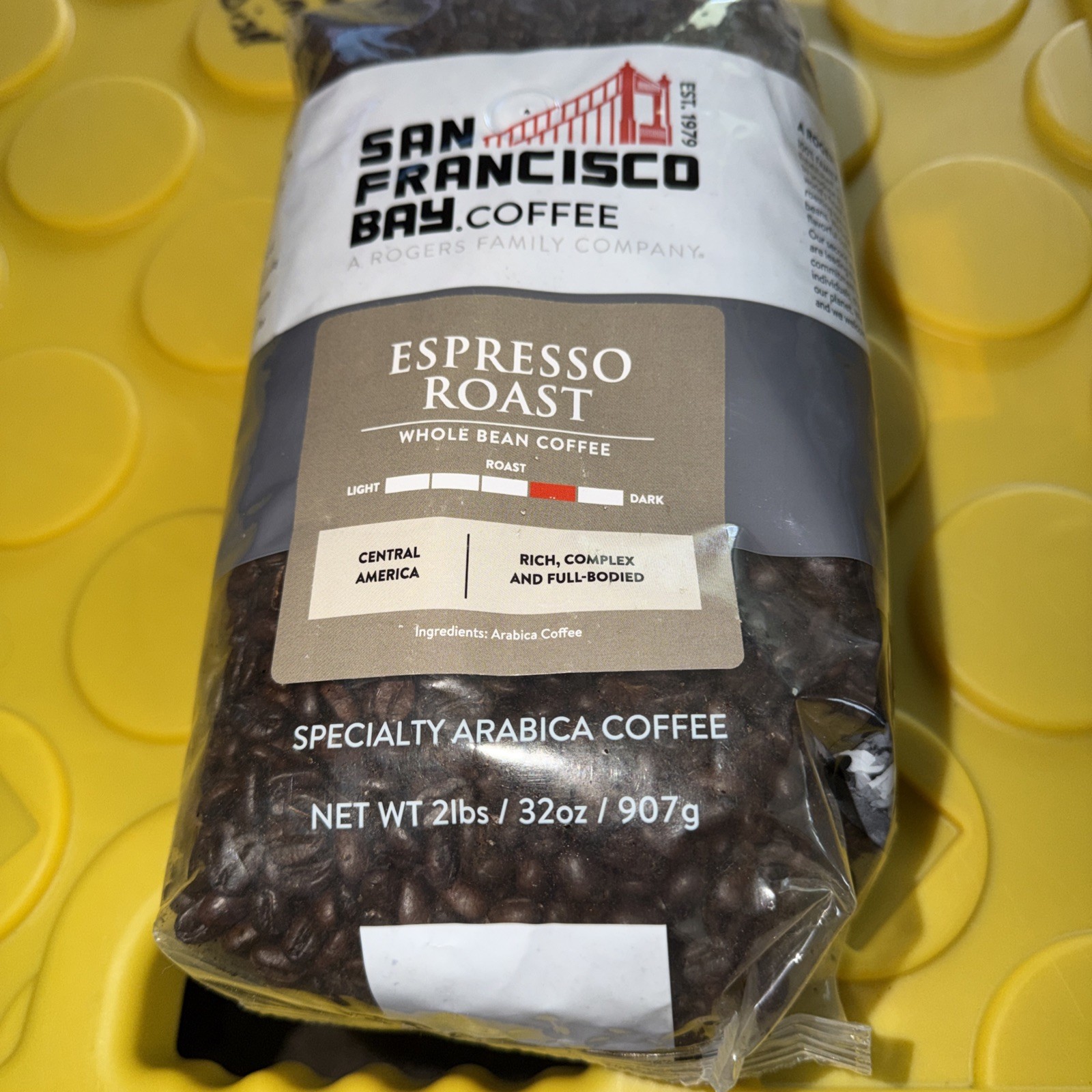 San Francisco Bay Coffee – Medium-Dark Roast Whole Bean Coffee – Espresso Roa…