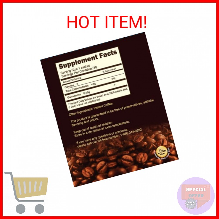 Ganoderma Coffee – Reishi Coffee Mix- Instant 2-in-1 Mushroom Coffee. All Natura