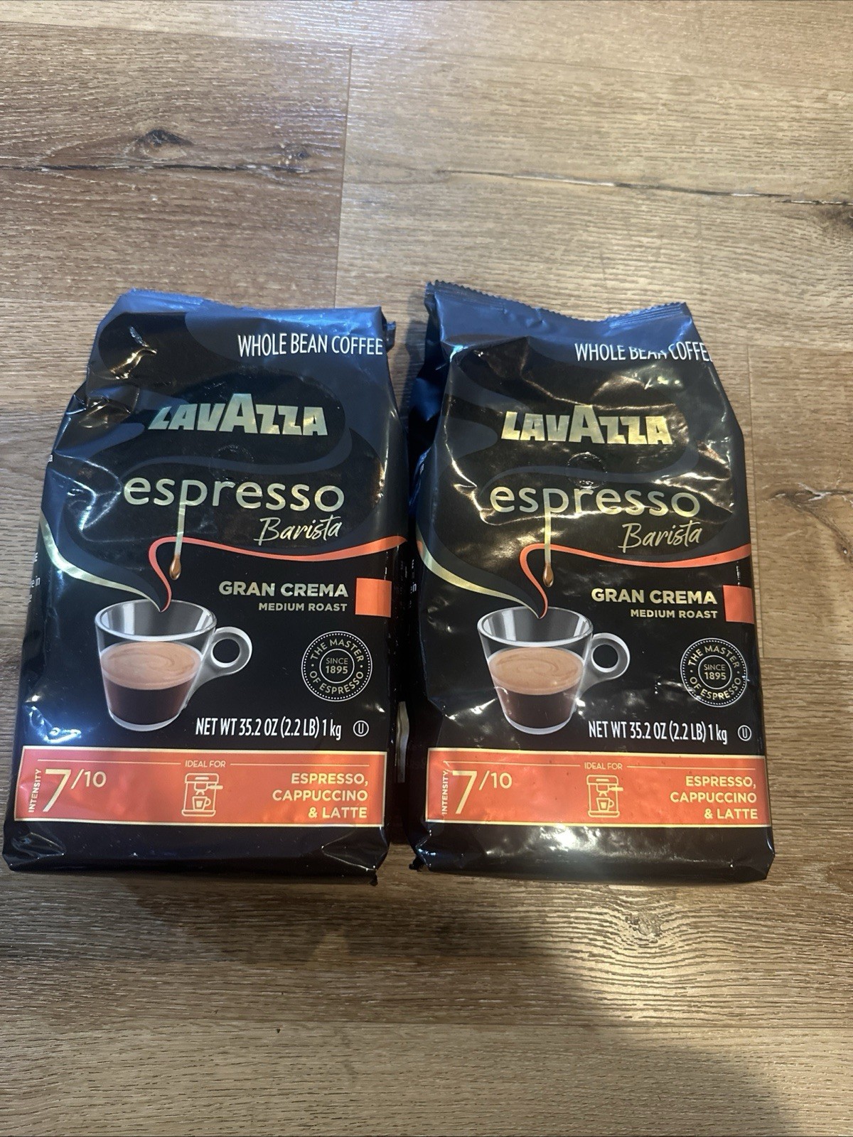 Lavazza Espresso Barista Gran Crema Whole Bean Coffee ( 2 Pk , 2.2 LB Each Bag