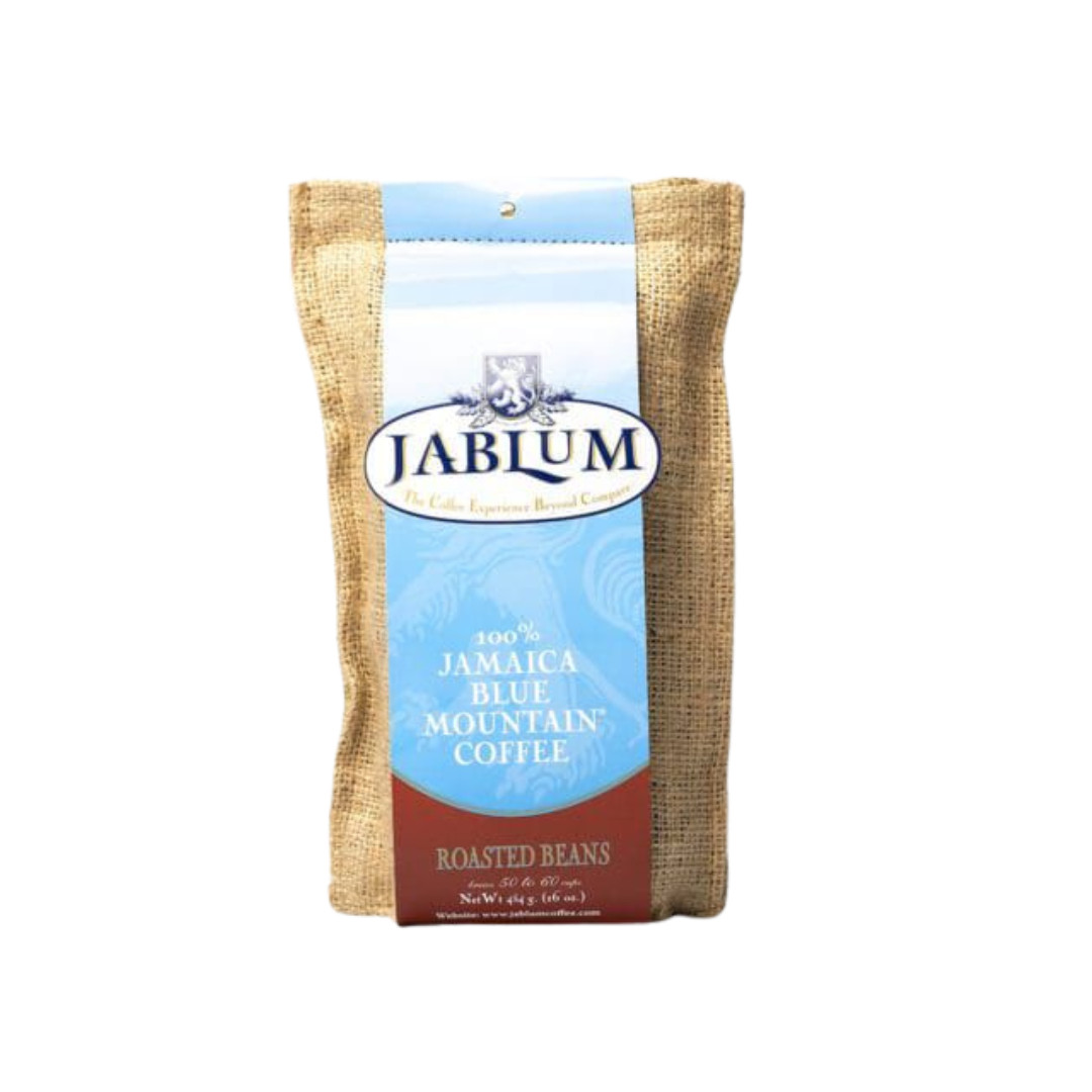 Jablum Jamaica Blue Mountain Coffee, Roasted Whole Bean, 16 oz bag – Pack of 1