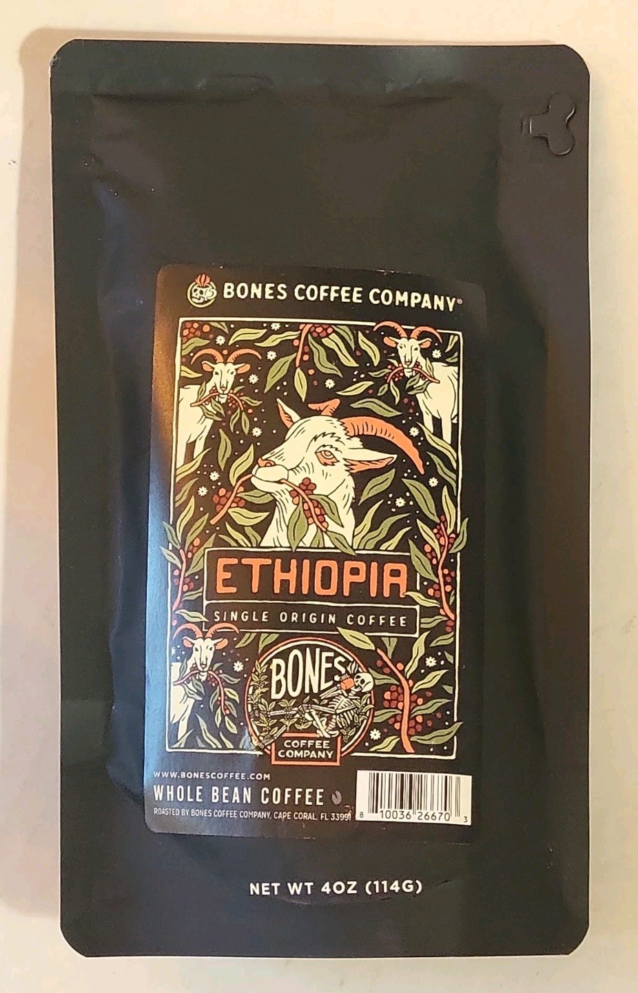 BONES Coffee ☠️ World Tour Coffee & Mug Bundle Box, (5) 4 oz. bags, Whole Bean