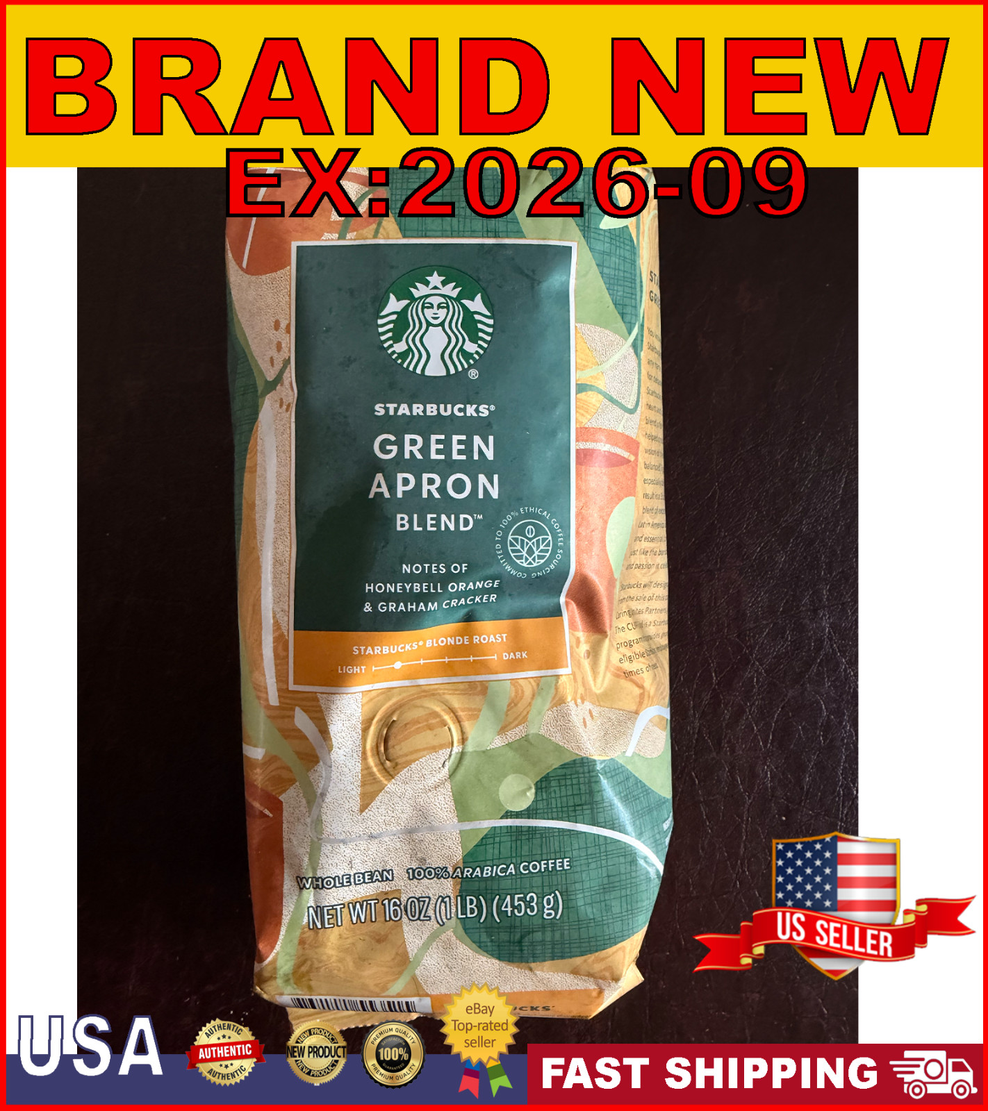 Starbucks Green Apron Blend Blonde Roast 453g | NEW | Ex: 09/2026
