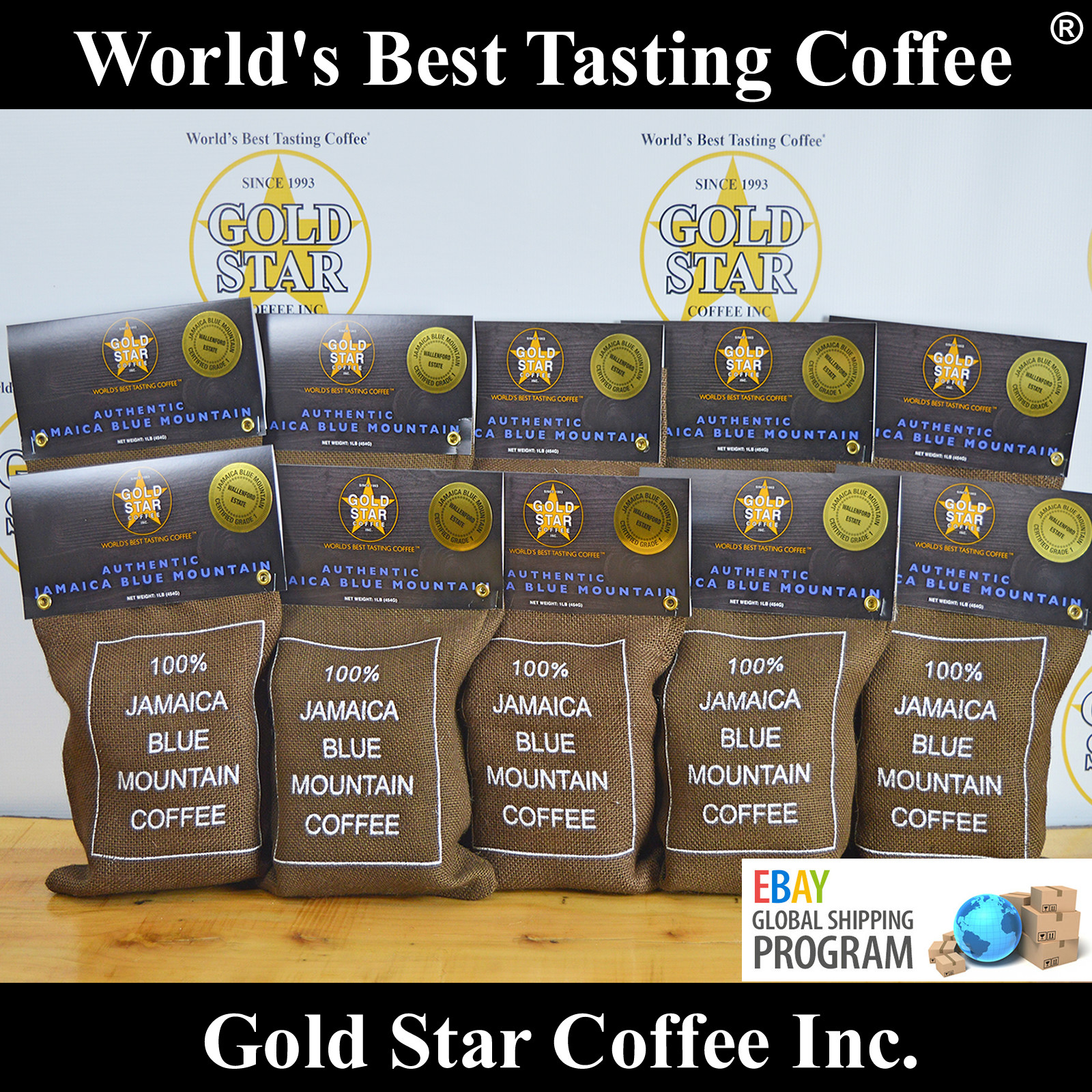 World’s Best Coffee-10 lb Wallenford Estate Jamaica Blue Mountain Global Ship