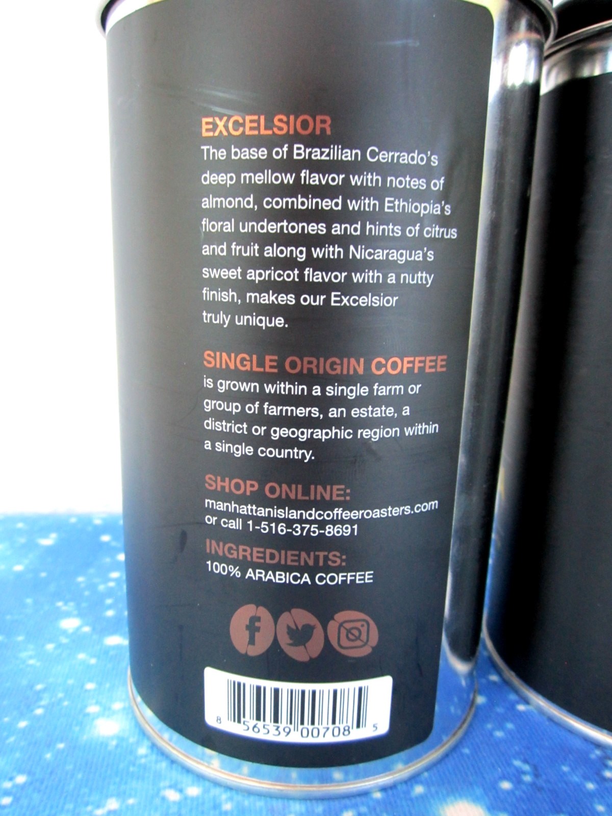 Single Origin Coffee Beans Columbian & Espresso Dark Manhattan Island Roasters