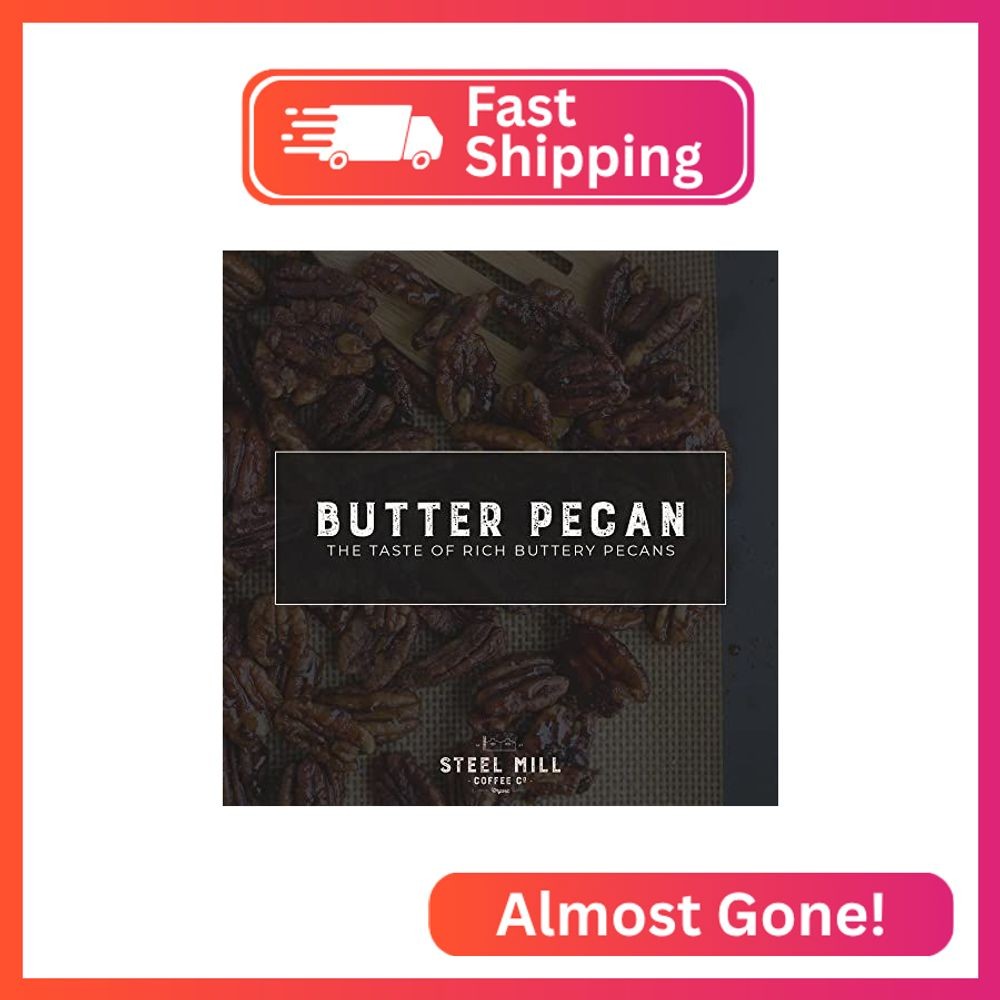 Steel Mill Coffee Co. | Butter Pecan Gourmet Flavored Coffee | 12 Ounces Bag | W