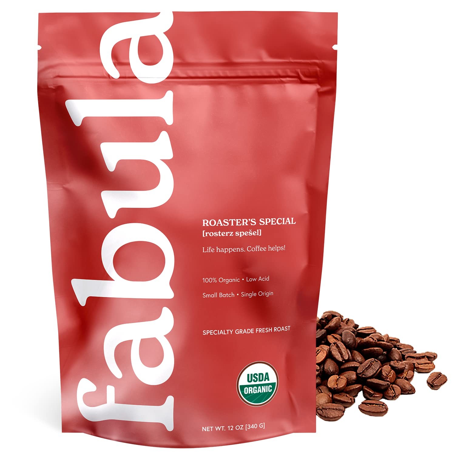Coffee Half-Caff Medium Roast Whole Beans – Organic – Low Acid – Single Origi…