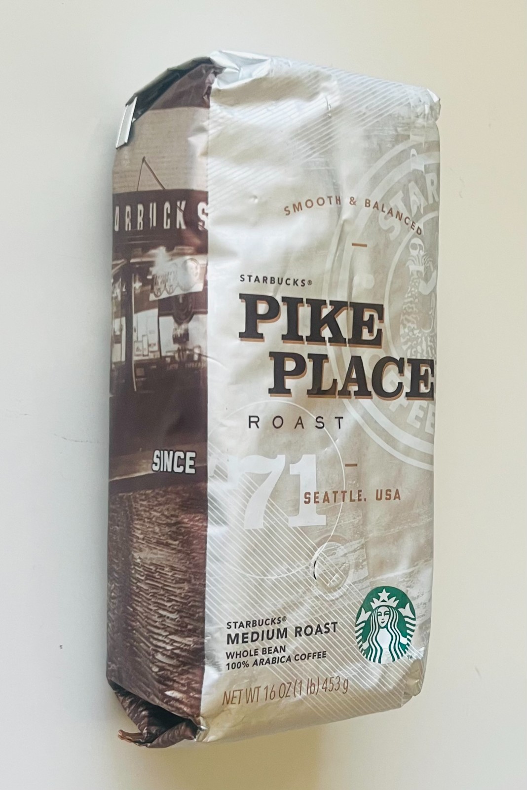 Starbucks Whole Bean Pike Place Roast Coffee – Medium – 16 oz