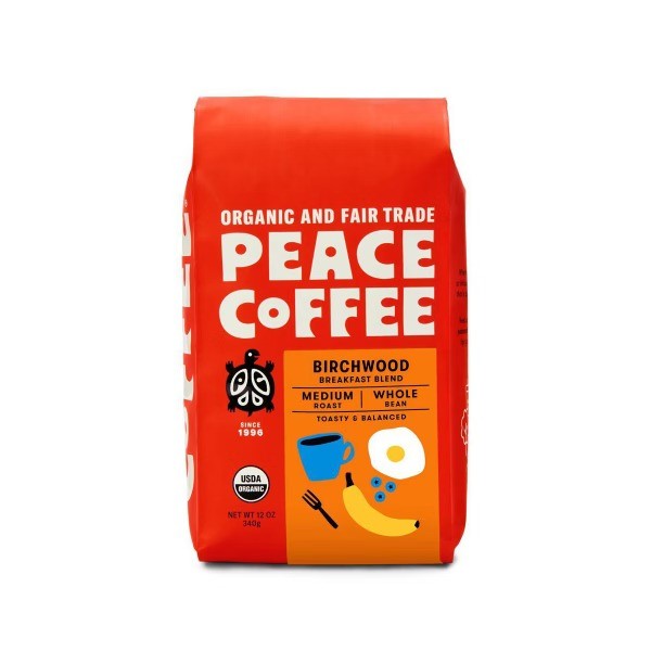 Coffee Organic Fair Trade Birchwood Blend Medium Roast Whole Bean Coffee