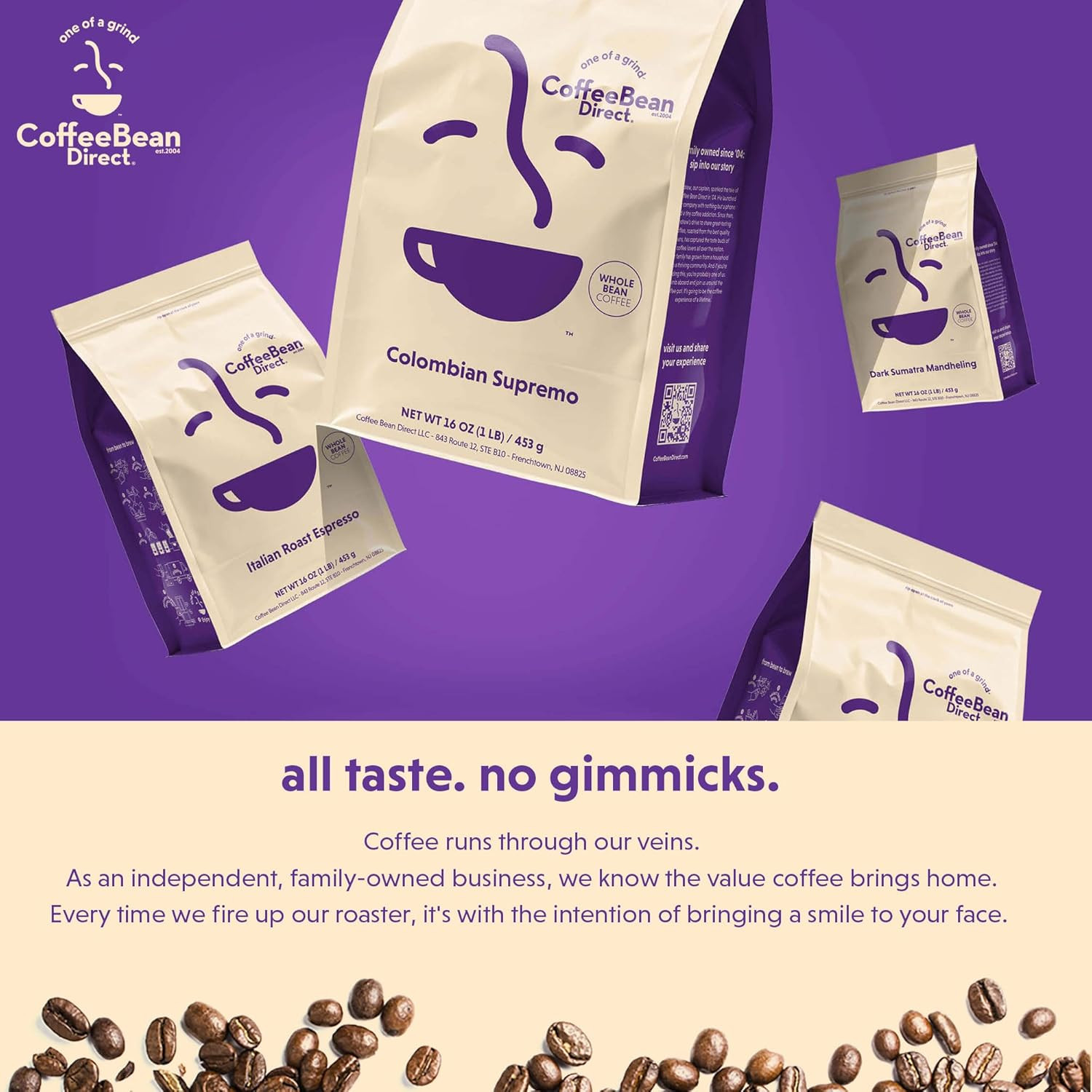 CO2 Espresso, Whole Bean Coffee, Dark Roast, Pound Bag (Pack of )