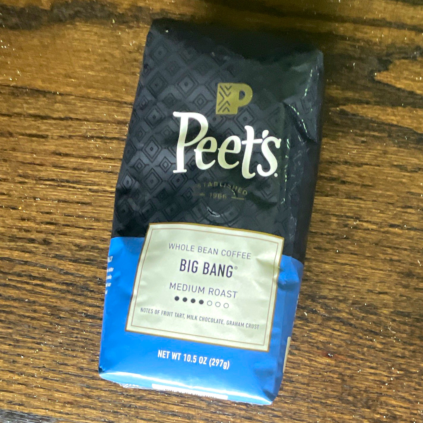 Peet’s Big Bang Whole Bean Coffee Beans, Medium Roast, 6 bags, 10.5 oz each