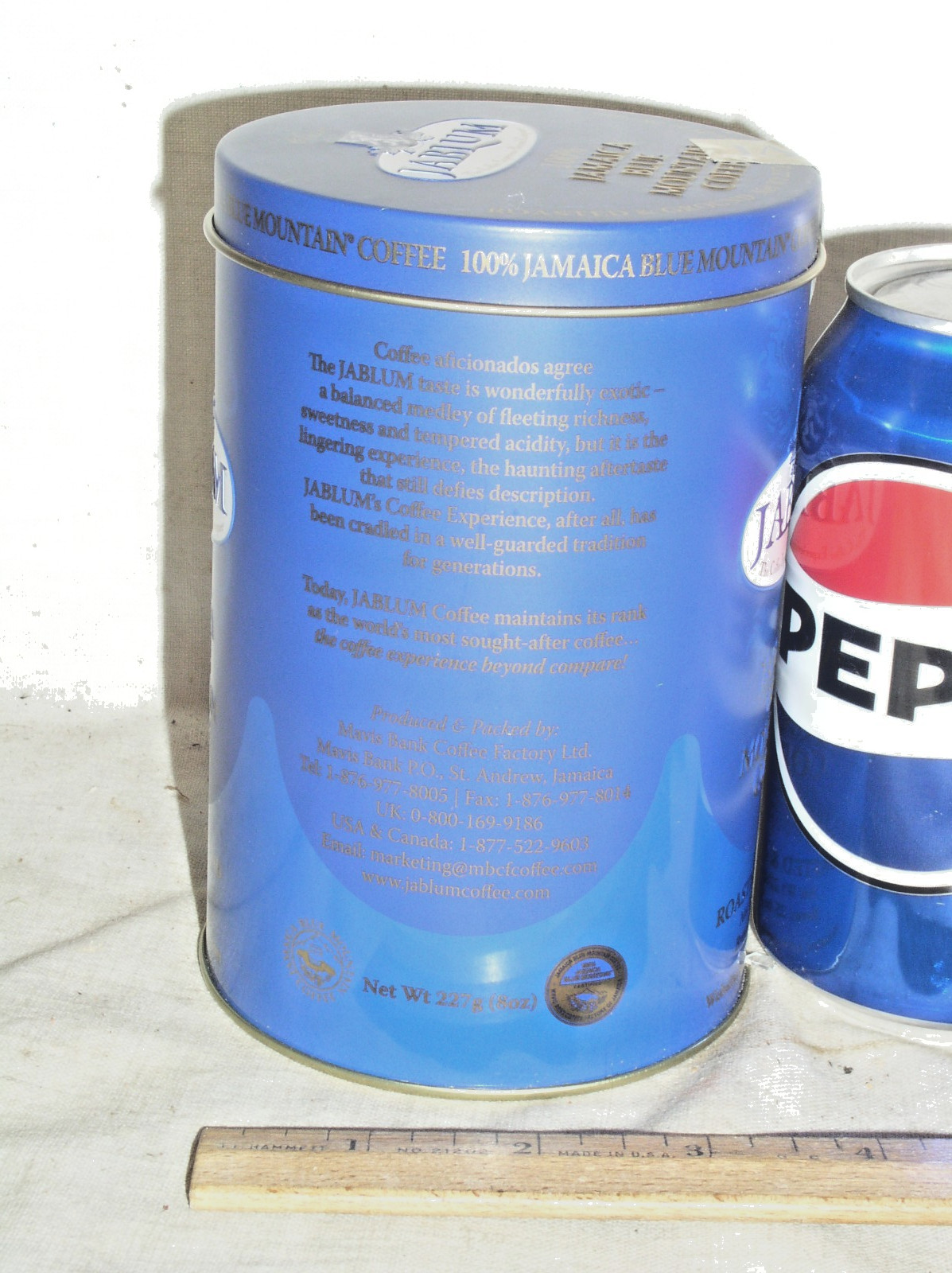 SEALED 8 OZ CAN 100% BLUE MOUNTAIN JABLUM CLASSIC JAMAICA ROASTED GROUND COFFEE
