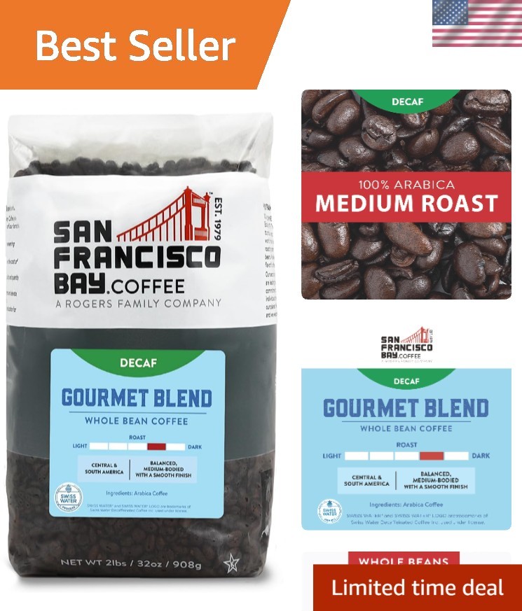 Family-Owned Decaf Coffee – Gourmet Medium-Dark Roast, 2 lb Swiss Water Process