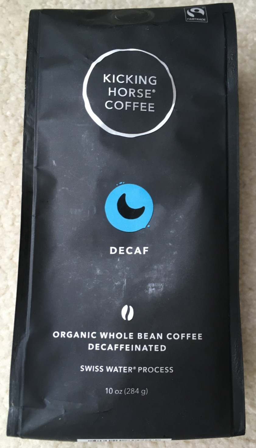 Kicking Horse Decaf Swiss Water Process Organic Whole Bean Coffee 10 oz. 08/2027