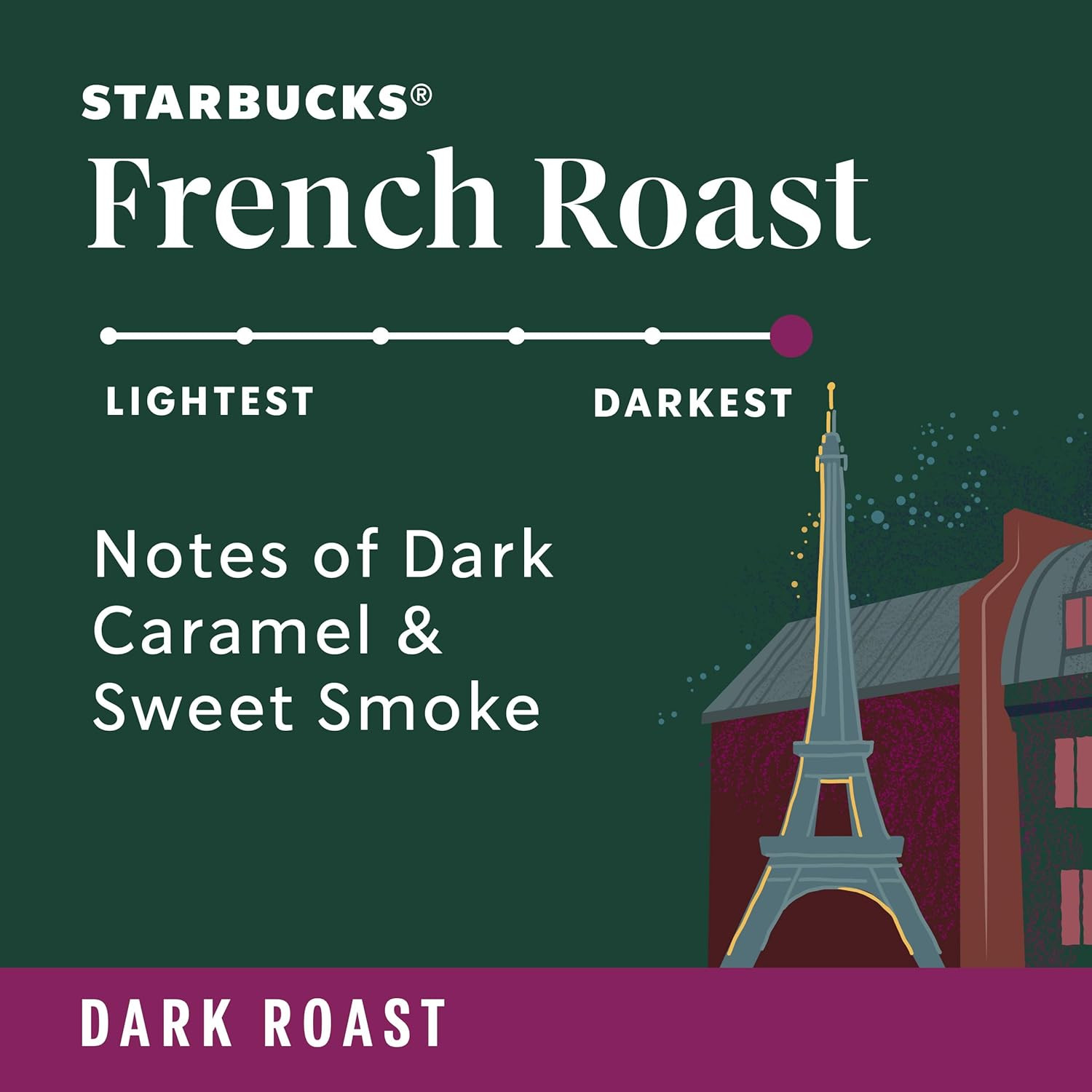 Starbucks Whole Bean Coffee, Dark Roast Coffee, French Roast, 100% Arabica, 1 Ba