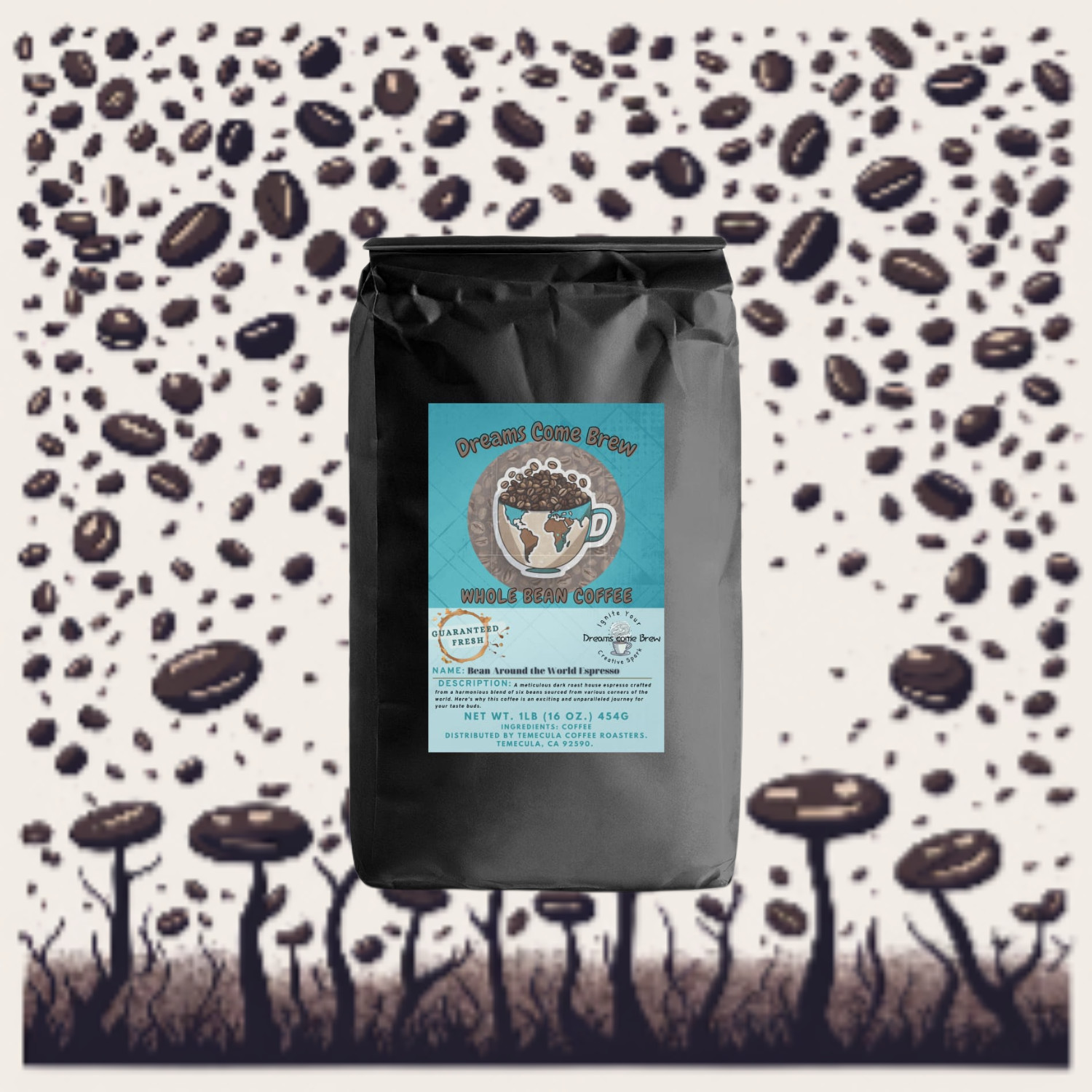 “Bean Around the World Espresso” 6 Bean Blend