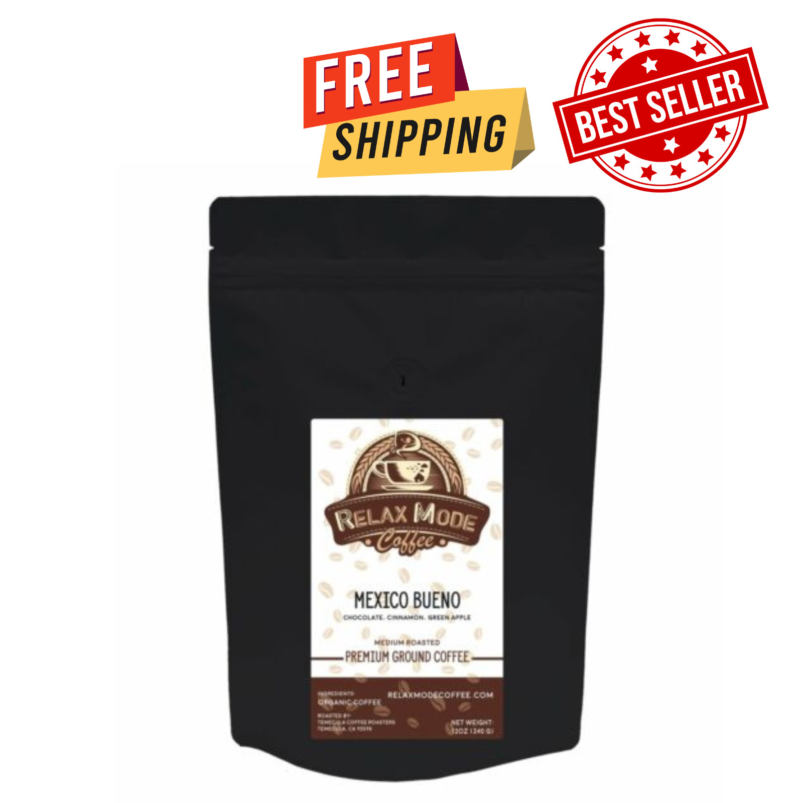 MEXICO BUENO Medium Roasted Premium Ground Coffee- By Relax Mode Coffee – 340g