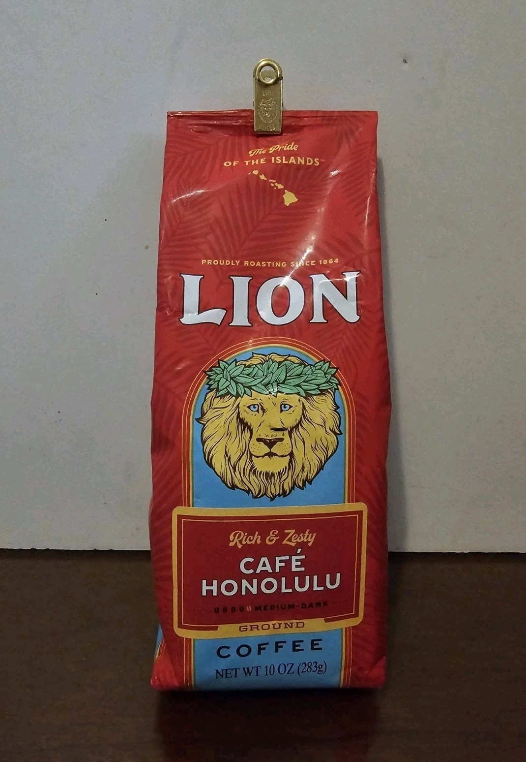 NEW! LION Cafe Honolulu Medium Dark Roast Ground Coffee-10oz-FRESH!