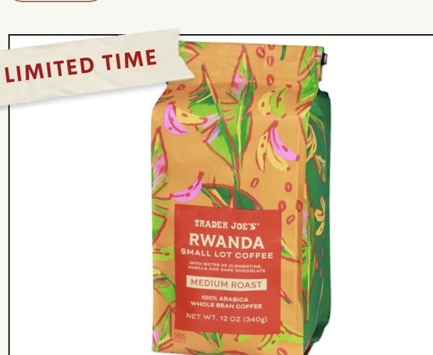 2 X Trader Joe’s Rwanda Small Lot Coffee 12 oz Each Pack LIMITED
